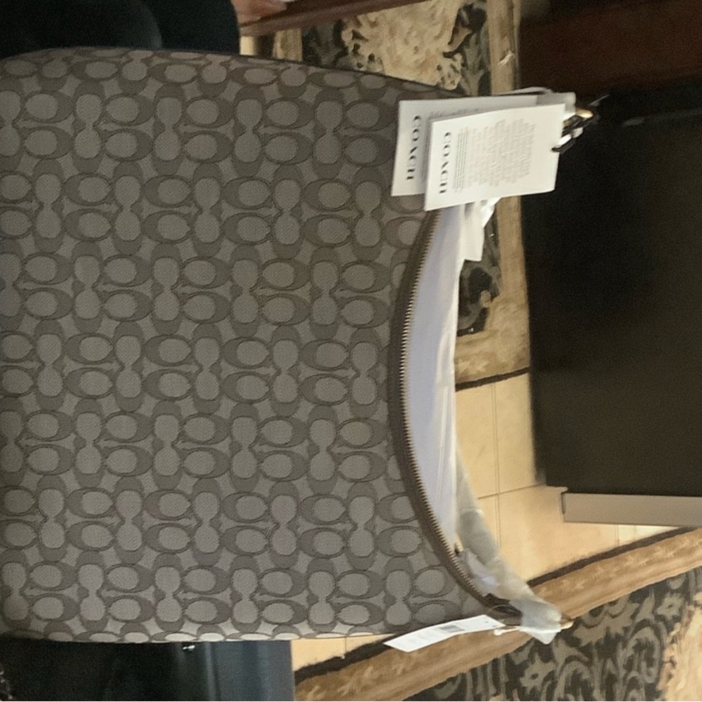 Coach Signature Pattern Beige and Brown Tote